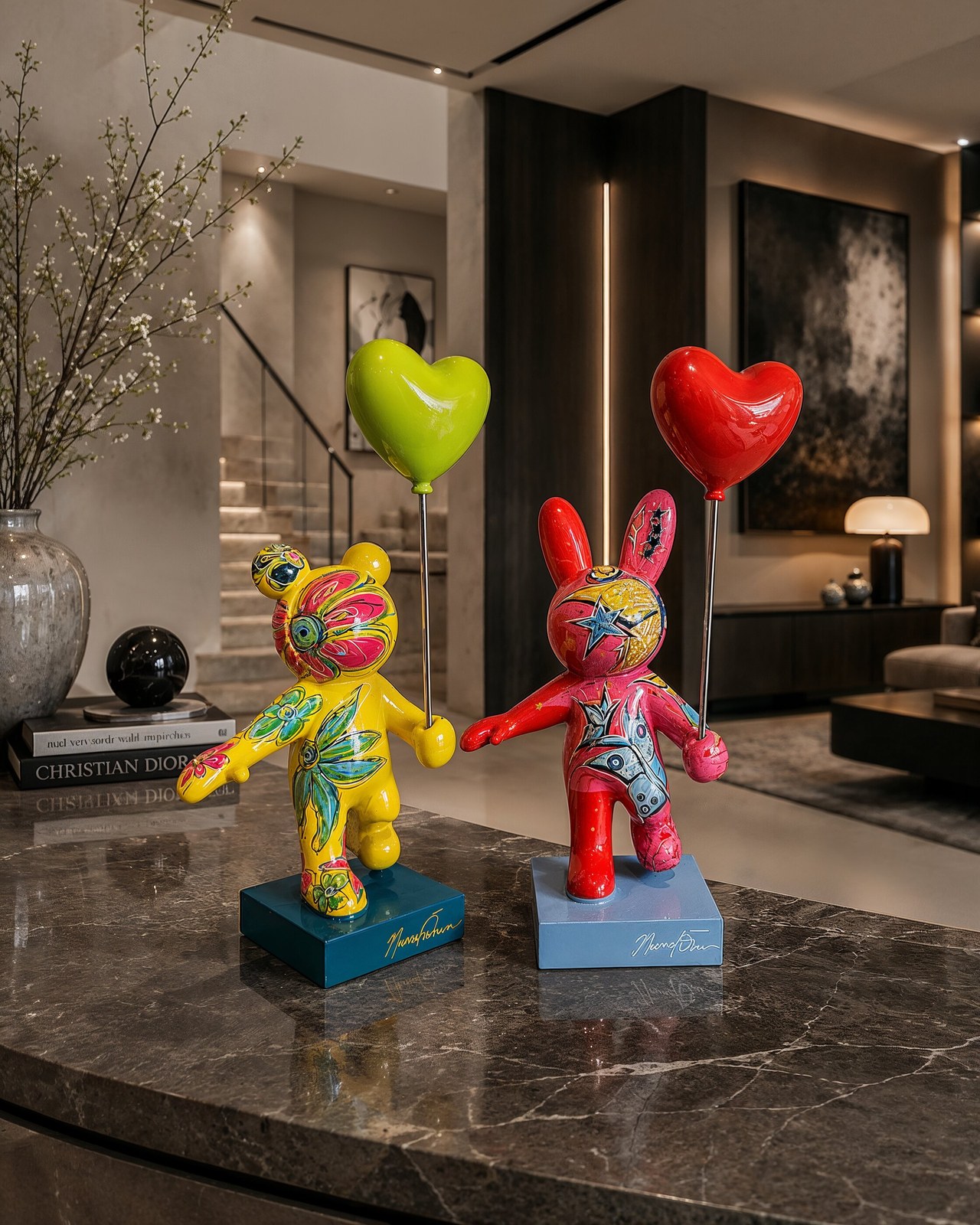 Mori and Miro pop-art sculptures by Nursel Önen